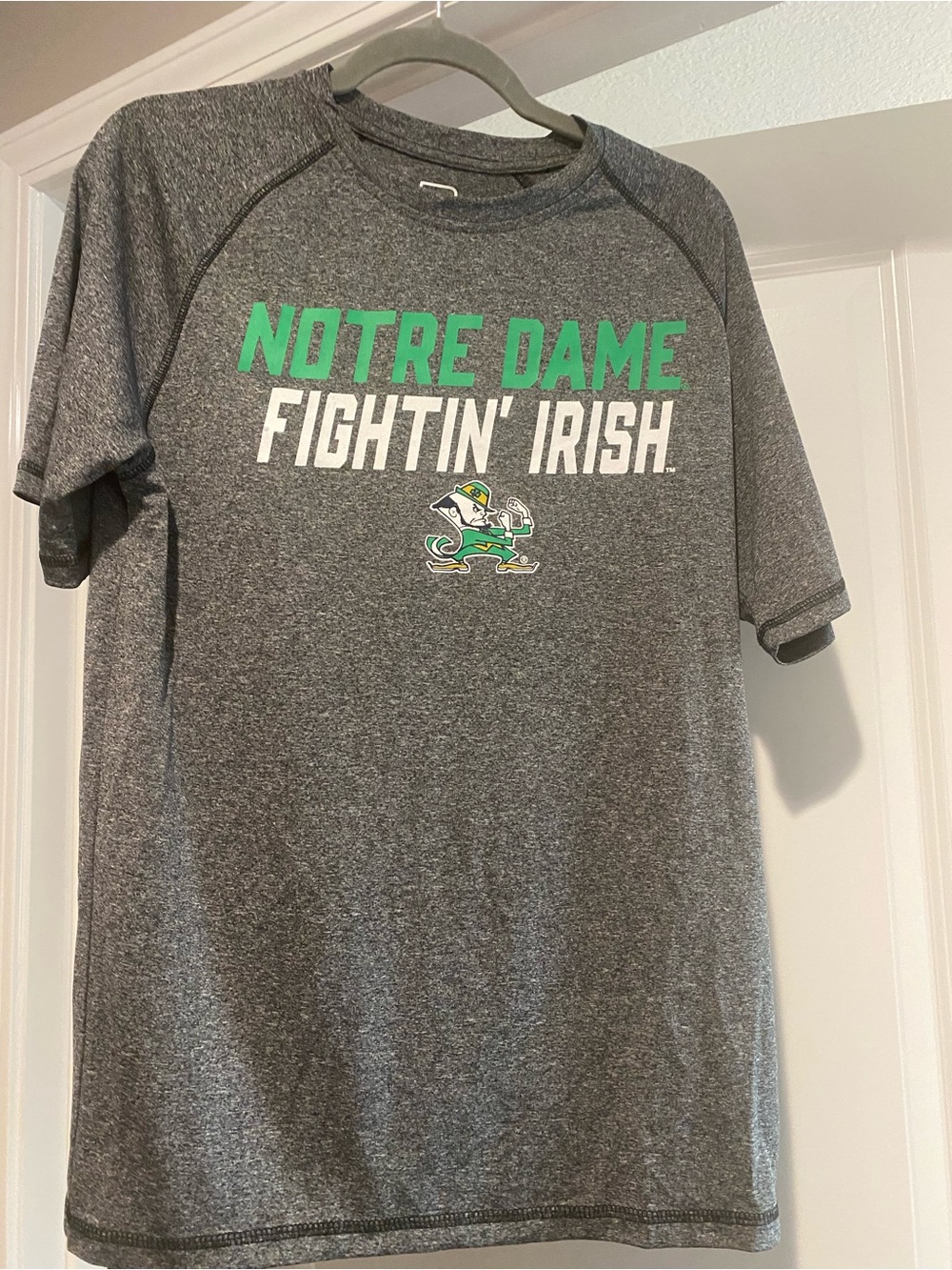 Pro Edge Heather Gray Performance Tee with White Logo